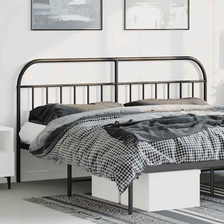 Vidaxl vervangend hoofdbord metaal zwart 193 cm