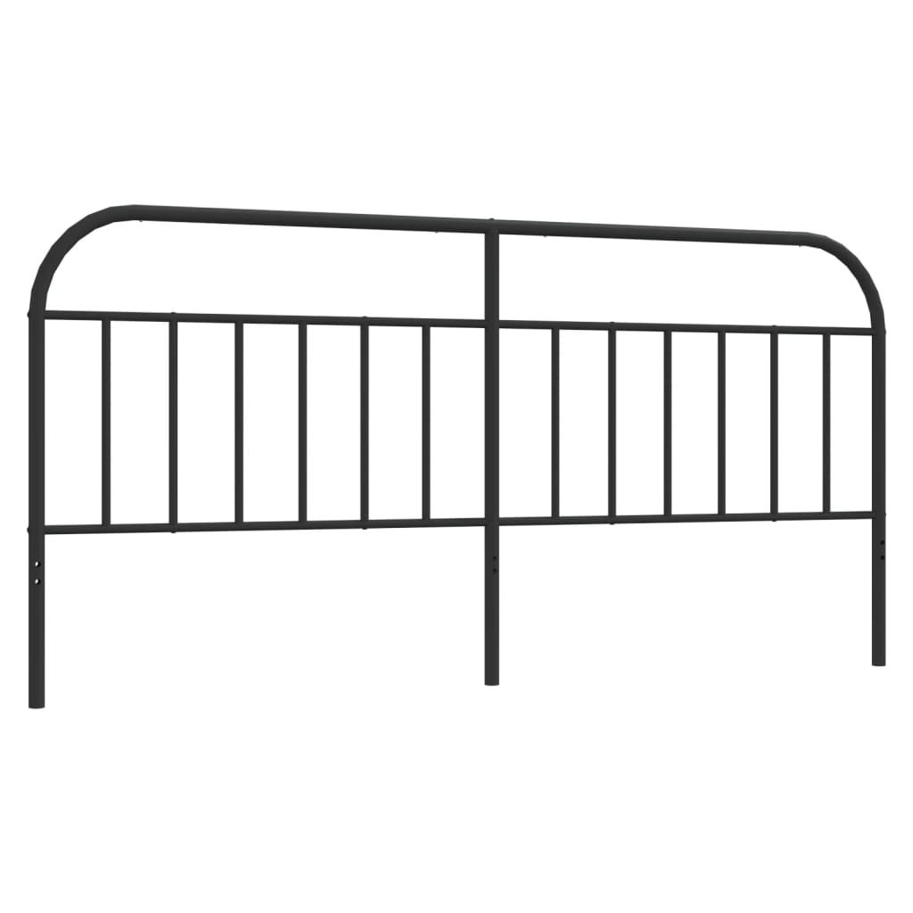 Vidaxl vervangend hoofdbord metaal zwart 200 cm