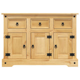 Vidaxl dressoir corona bruin 112x44x78 cm massief hout mexicaans dennenhout