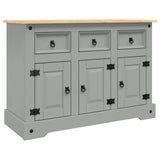 Vidaxl dressoir corona 112x43x78 cm massief mexicaans grenenhout grijs