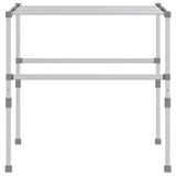 Vidaxl droogrek 83x(50-55)x(40-85) cm aluminium