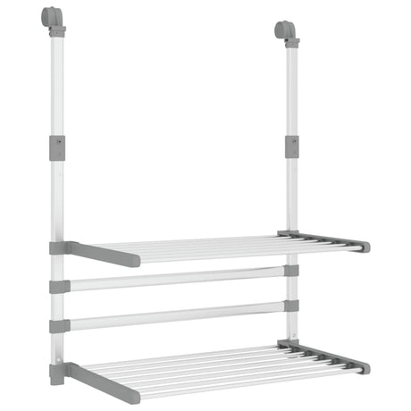 Vidaxl droogrek voor balkon 54x25x42 cm aluminium