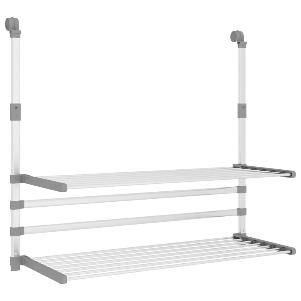 Rack de séchage Vidaxl pour balcon 89x25x (60-95) CM Aluminium