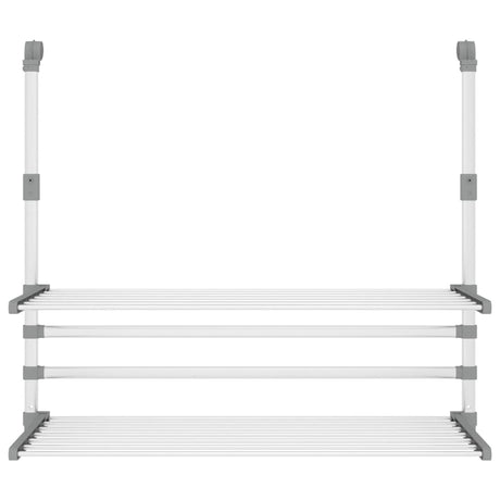 Vidaxl droogrek voor balkon 89x25x(60-95) cm aluminium