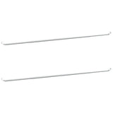 Vidaxl gordijnrails 2 st 90-130 cm aluminium wit en zilverkleurig