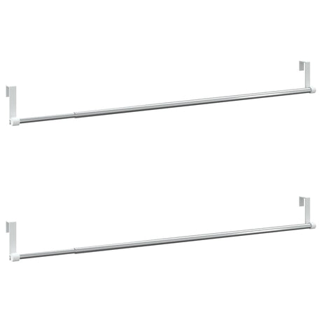 Vidaxl gordijnrails 2 st 60-105 cm aluminium wit en zilverkleurig