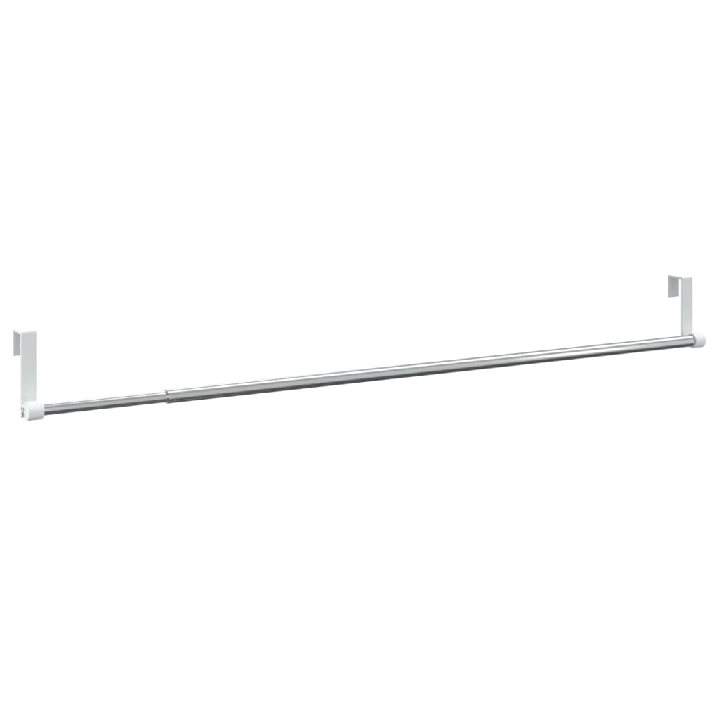 Vidaxl Rido Riles 2 PCs 60-105 cm Aluminium wäiss a sëlwer faarweg