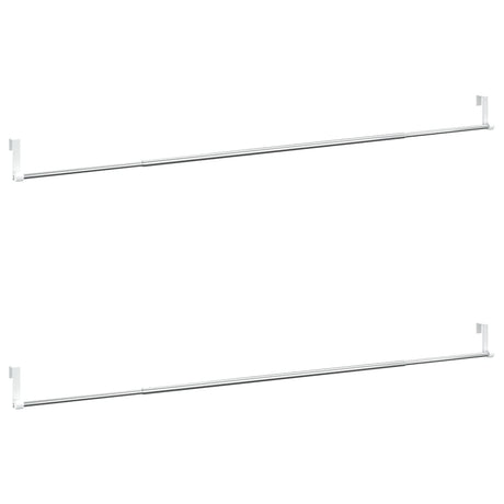 Vidaxl gordijnrails 2 st 90-135 cm aluminium wit en zilverkleurig