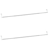 Vidaxl Curtain Rails 2 PCS 90-135 cm aluminium hvit og sølvfarget