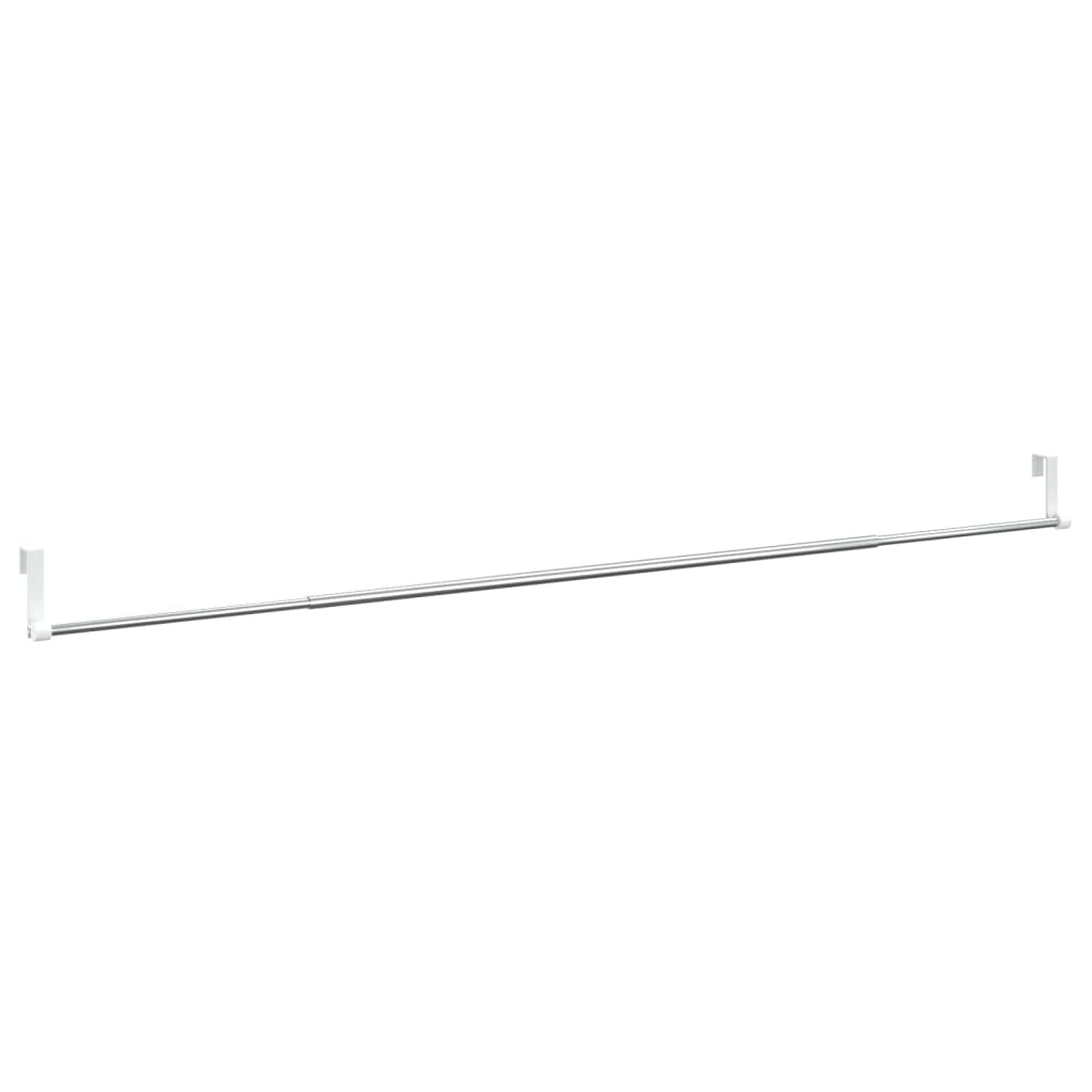 Vidaxl Curtain Rails 2 PCS 90-135 cm aluminium hvit og sølvfarget