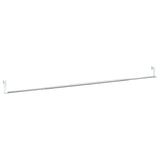 Vidaxl Curtain Rails 2 PCS 90-135 cm aluminium hvit og sølvfarget