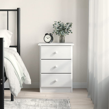 Vidaxl nachtkastje alta 41x35x55,5 cm massief grenenhout wit