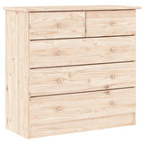 Vidaxl ladekast alta 77x35x73 cm massief grenenhout