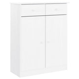 Vidaxl schoenenkast alta 77x35x96 cm massief grenenhout wit