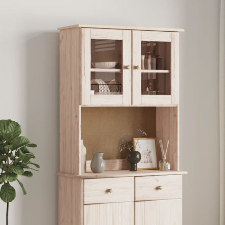 Vidaxl opzetkast alta 77x30x92 cm massief grenenhout