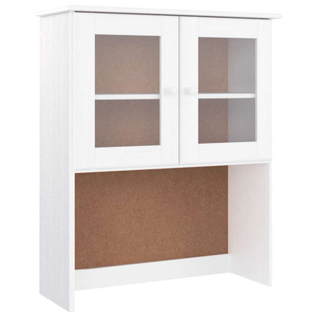 Vidaxl opzetkast alta 77x30x92 cm massief grenenhout wit