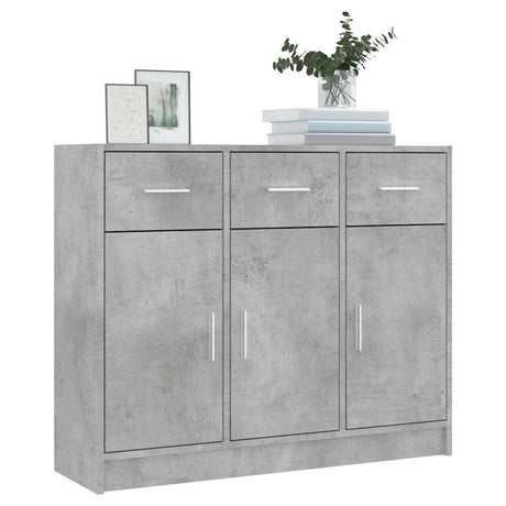 Vidaxl dressoir 91x28x75 cm bewerkt hout betongrijs