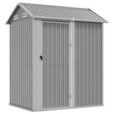 Vidaxl Garden Shed 192x152.5x237 cm ocynkowana stalowa jasnoszare szary