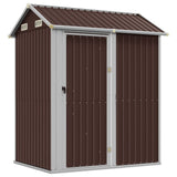 Vidaxl Garden shed 192x152.5x237 cm galvanized steel brown