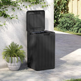 Vidaxl Garden Waste Bin 38x38x65 cm Polypropen Anthracite -farget