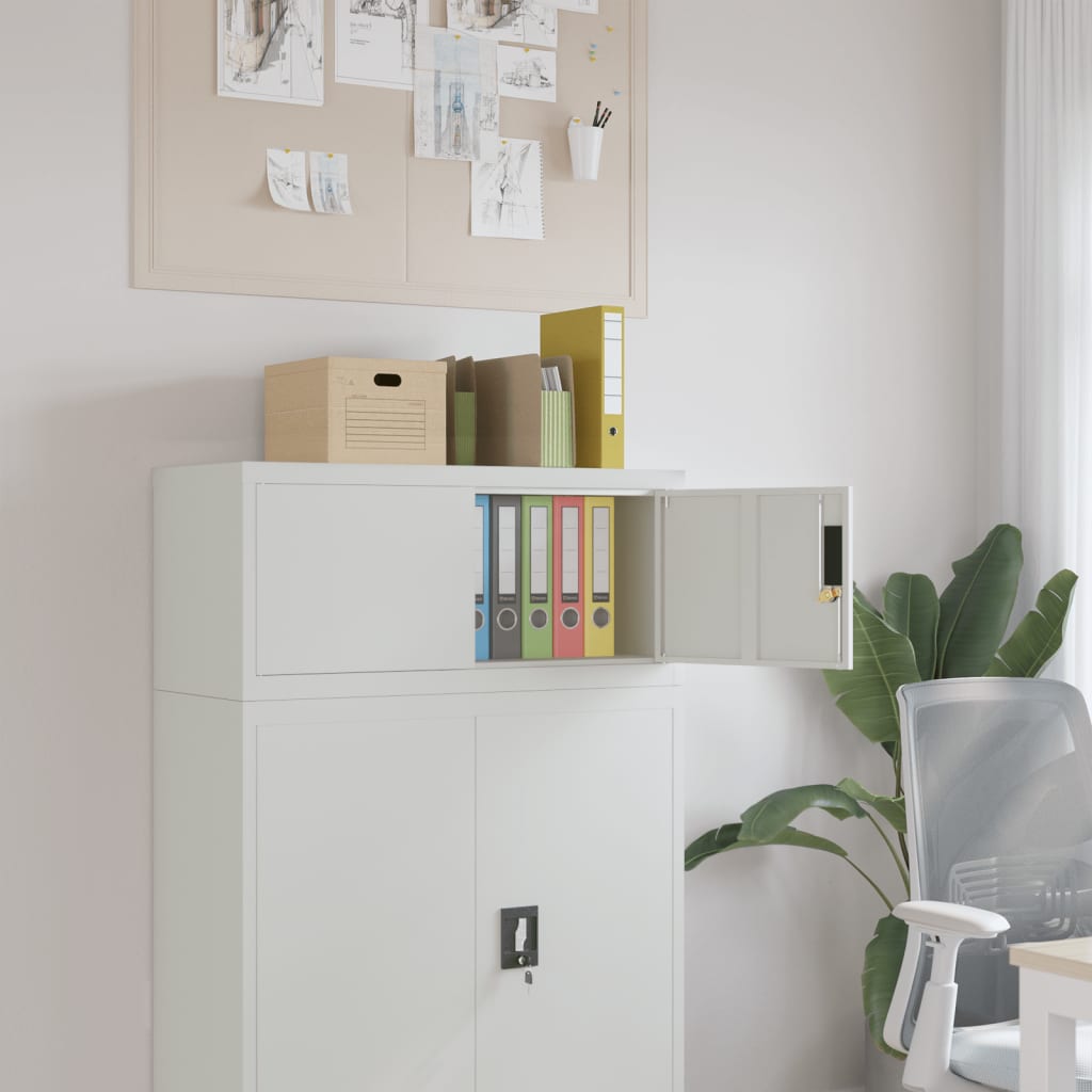 Vidaxl archiefkast 90x40x40 cm staal lichtgrijs