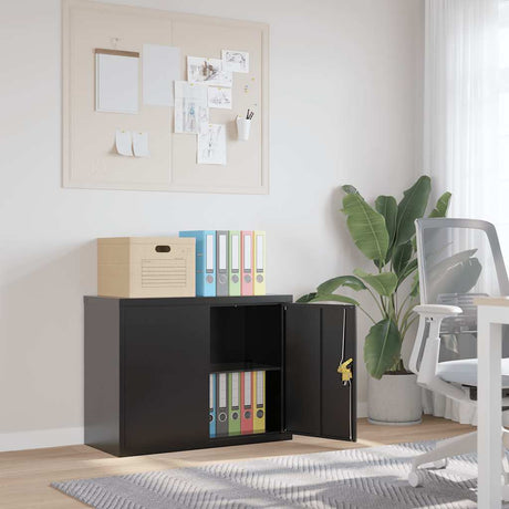 Vidaxl archiefkast 90x40x70 cm staal zwart