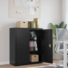 Vidaxl archiefkast 90x40x105 cm staal zwart