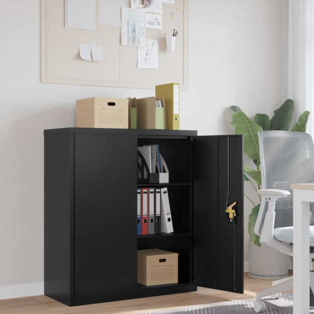 Vidaxl archiefkast 90x40x105 cm staal zwart