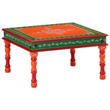 Vidaxl salontafel handbeschilderd massief mangohout oranje