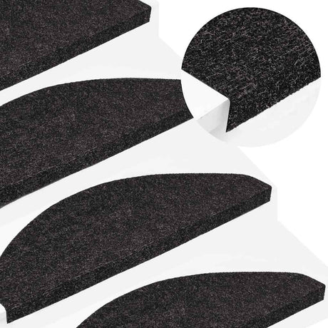 Vidaxl trapmatten zelfklevend 10 st 65x22,5x3,5 cm antracietkleurig