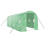 VidaXL Tuinkas met stalen frame 12 m² 6x2x2 m groen