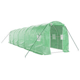 Vidaxl tuinkas con telaio in acciaio 20 m² 10x2x2 m verde