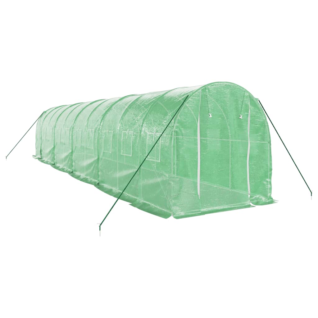 Vidaxl tuinkas con telaio in acciaio 20 m² 10x2x2 m verde