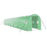 Vidaxl tuinkas con telaio in acciaio 32 m² 16x2x2 m verde