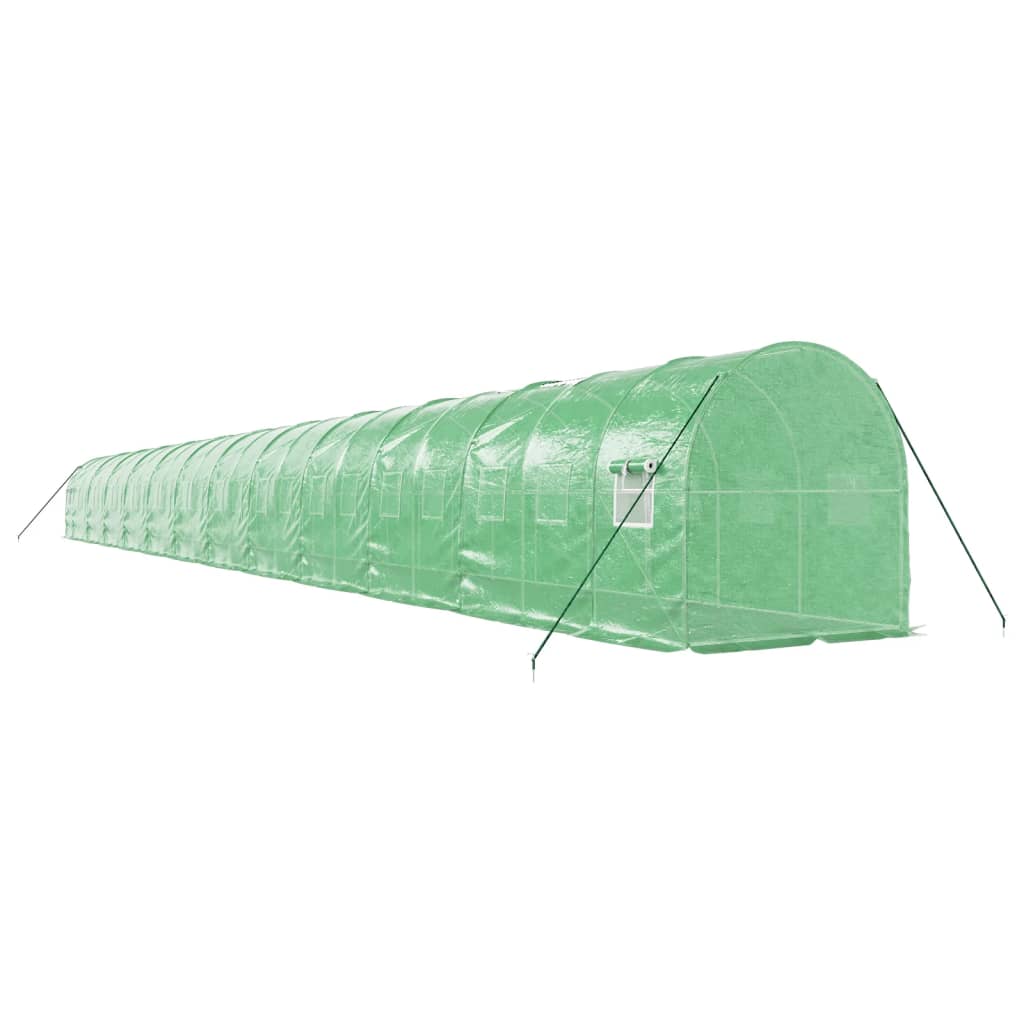 Vidaxl Tuinkas with steel frame 48 m² 24x2x2 m green