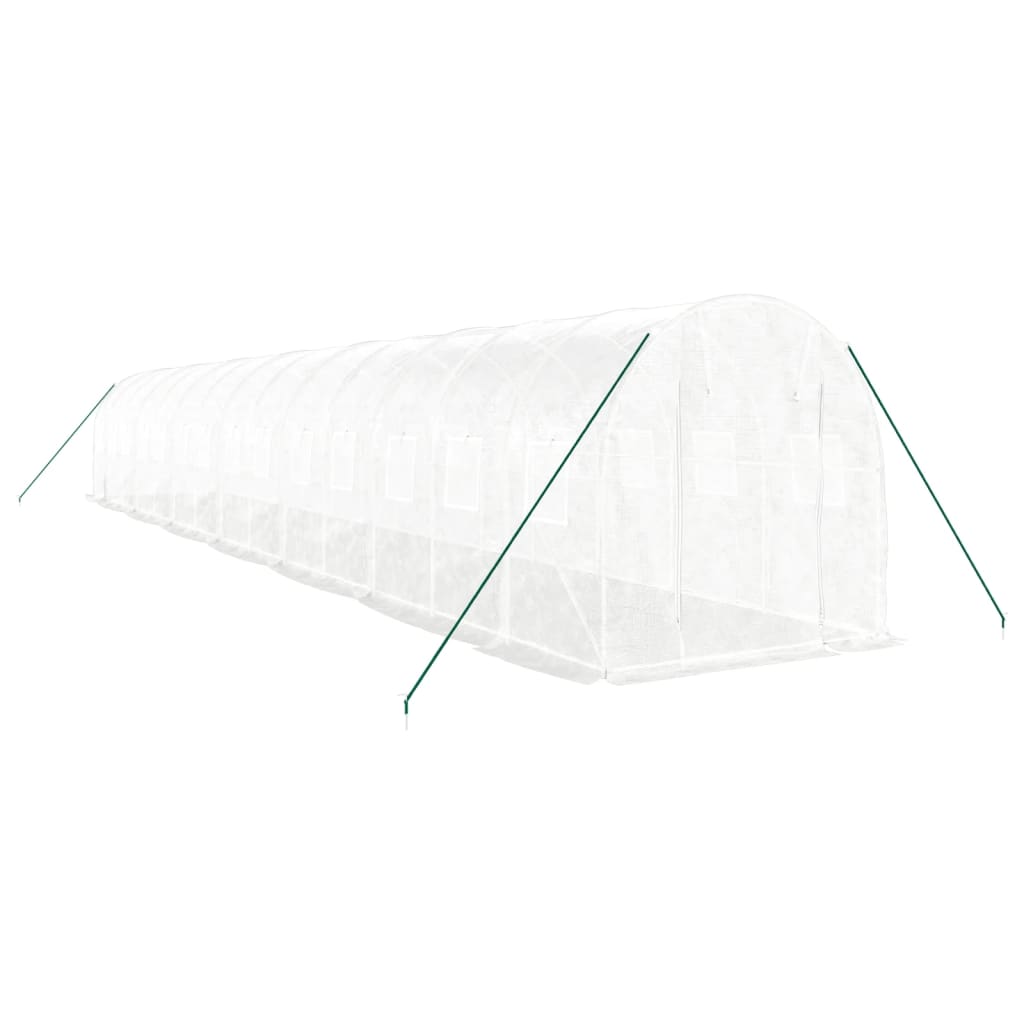 VidaXL TUINKAS with steel frame 28 m² 14x2x2 m white