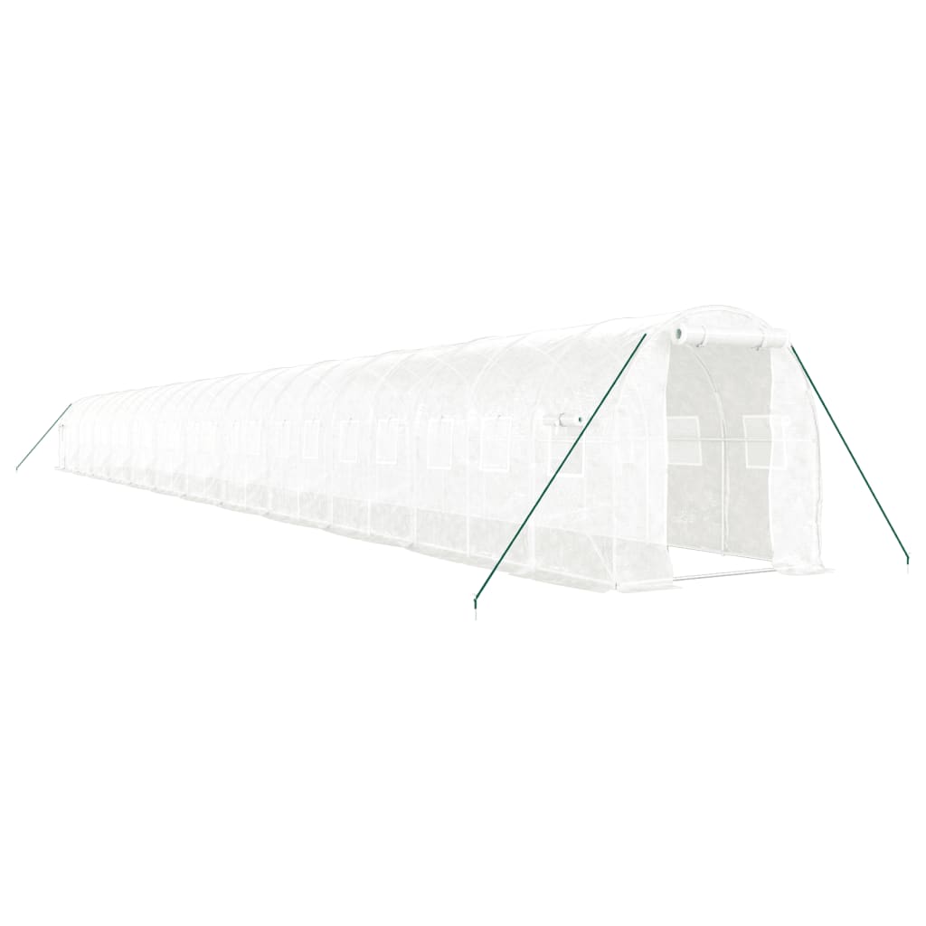 VidaXL TUINKAS with steel frame 48 m² 24x2x2 m white