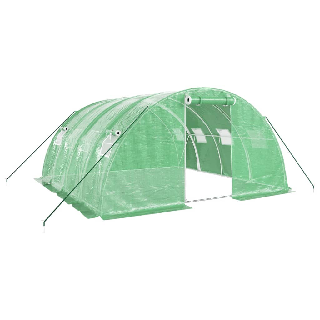 VidaXL TUINKAS with steel frame 16 m² 4x4x2 m green