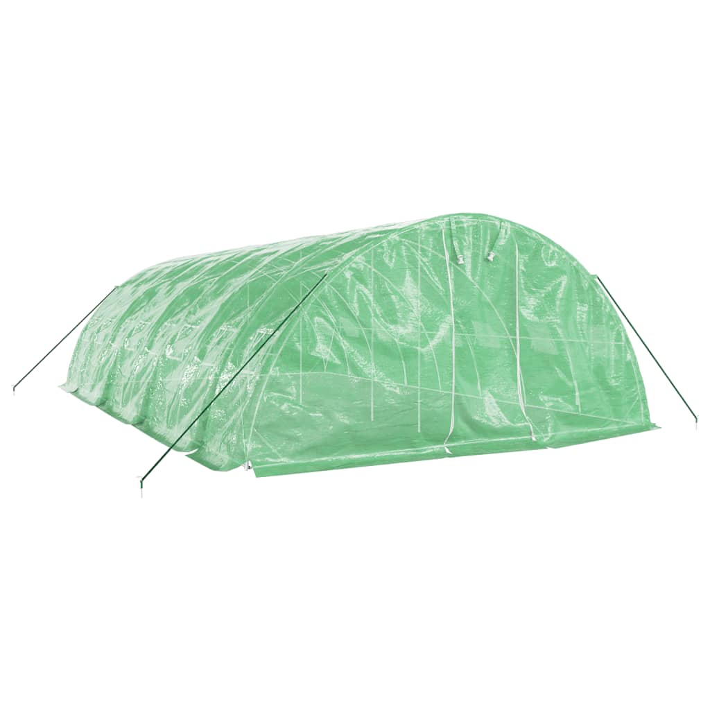 Vidaxl tuinkas con telaio in acciaio 40 m² 8x5x2,3 m verde