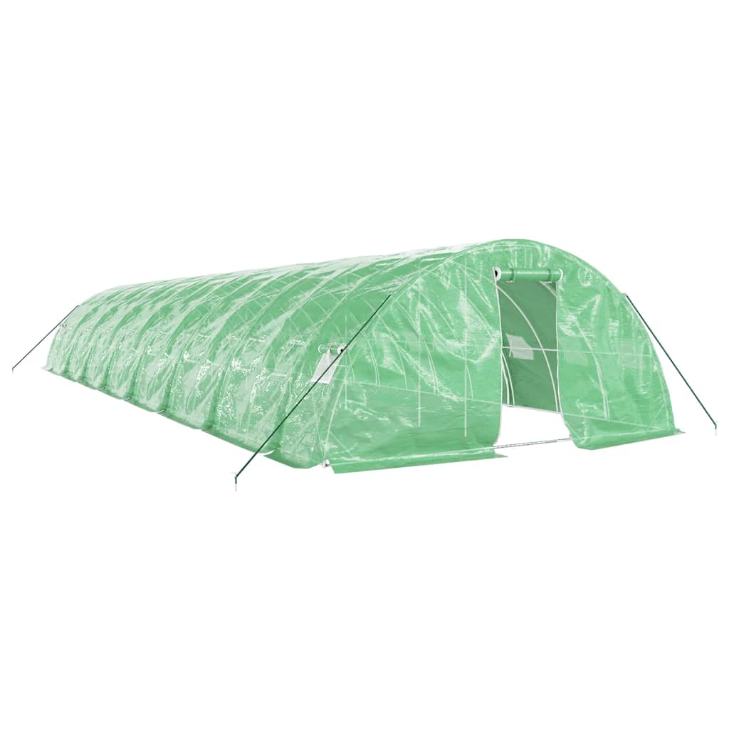 VidaXL TUINKAS with steel frame 80 m² 16x5x2.3 m green