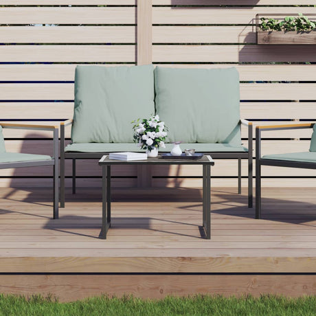 Vidaxl tuintafel 55x40x37 cm staal antracietkleurig
