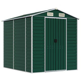 Vidaxl Garden shed 191x215x198 cm Galvanized steel green