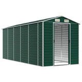 Vidaxl Garden shed 191x470x198 cm Galvanized steel green