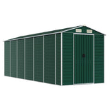 VidaXL Tuinschuur 191x555x198 cm gegalvaniseerd staal groen