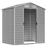 Vidaxl garden shed 191x130x198 cm galvanized steel light gray