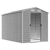 Vidaxl garden shed 191x300x198 cm galvanized steel light gray