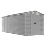 Vidaxl garden shed 191x555x198 cm galvanized steel light gray