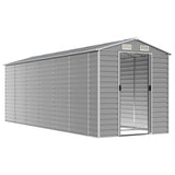 Vidaxl garden shed 191x555x198 cm galvanized steel light gray