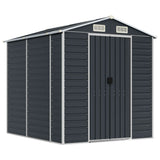 Vidaxl garden shed 191x215x198 cm galvanized steel anthracite -colored