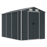 Vidaxl Garden Shed 191x300x198 cm de acero galvanizado antracita